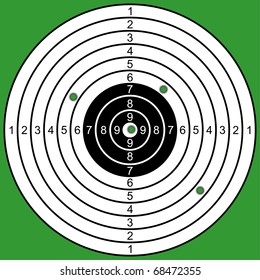 Target on a Green Background. Raked Target. JPEG version is available as ID 70471387.