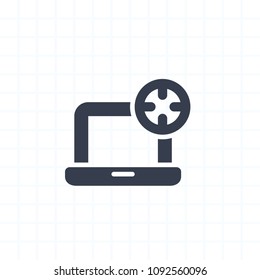 Target On Laptop - Segment Icons. A professional, pixel-aligned icon.