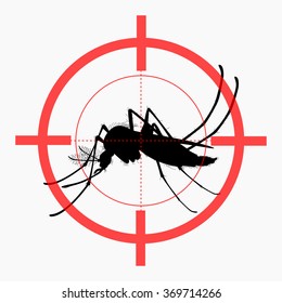 Target on mosquito. Mosquitoes carry many disease such as dengue fever, zika disease, yellow fever, chikungunya disease, filariasis, malaria , enchaphalitits and else.