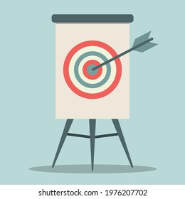 The target on the pass. Illustration arrows.