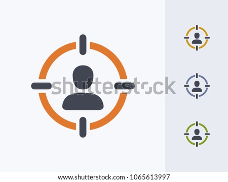 Target On Person - Composite Icons. A professional, pixel-aligned icon.