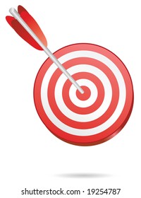 target on red with one arrow