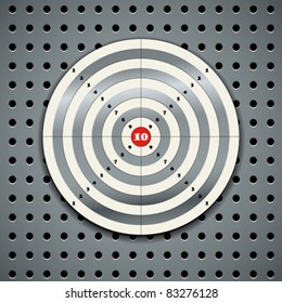 Target on steel background