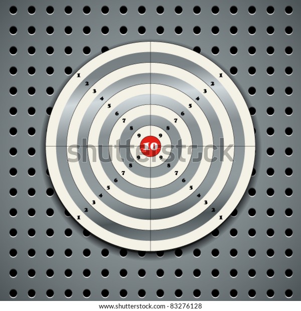 Target On Steel Background Stock Vector (Royalty Free) 83276128 ...