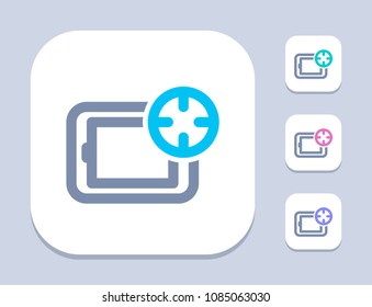 Target On Tablet - Neon Duo Icons. A professional, pixel-aligned icon.
