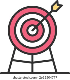 Target Outline Filled Style Icon