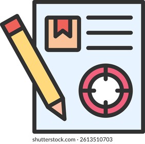 Target Outline Filled Style Icon
