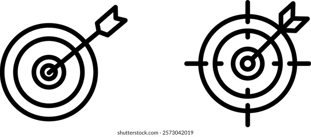 "Target Outline Icon - Symbol of Precision, Goals, and Focused Achievement"