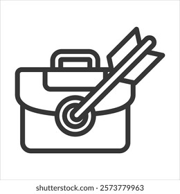 Target Outline Icon Vector Illustration