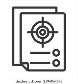 Target Outline Icon Vector Illustration