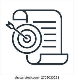 Target Outline Icon Vector Illustration