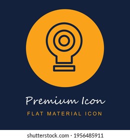 Target Outline Symbol Inside A Circle premium material ui ux isolated vector icon in navy blue and orange colors