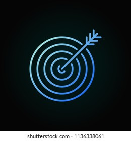 Target outline vector icon or logo element on dark background