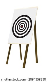 Target paper with bullet holes. vector illustration