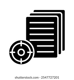 Vector de esquema de icono de papel de destino. Auto carrera sobre fondo blanco