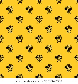 Target pattern seamless vector repeat geometric yellow for any design