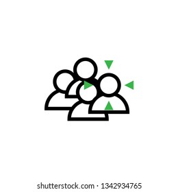Target people graphic design template vector illustration isolated