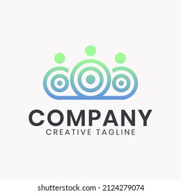 Target people logo design template