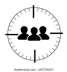 target person icon, aim vector icon