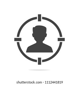 Target person icon vector