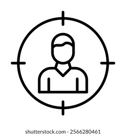 Target Persona icon line vector illustration