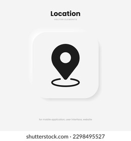 Icono de punto de anclaje de destino. Símbolo del símbolo del icono de la ubicación del mapa rojo. Marcador Gps con fondo blanco aislado para el sitio web de aplicaciones móviles UI UX.