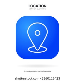 Icono de punto de anclaje de destino. Símbolo del símbolo del icono de la ubicación del mapa rojo. Marcador Gps con fondo blanco aislado para el sitio web de aplicaciones móviles UI UX.