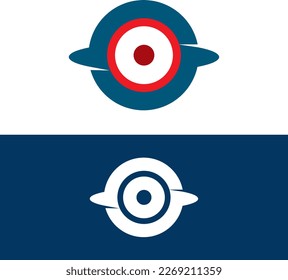 Target Planet Logo Design Vector