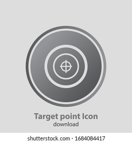 Target Point icon flat design modern