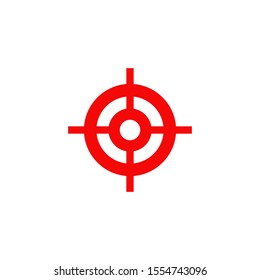 Target point icon logo design vector illustration template