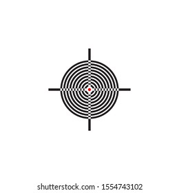 Target point icon logo design vector illustration template