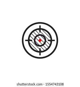 Target point icon logo design vector illustration template