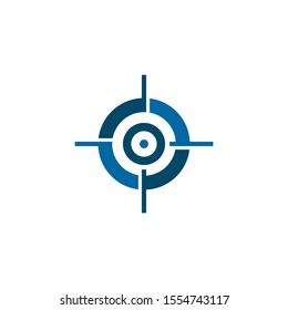 Target point icon logo design vector illustration template