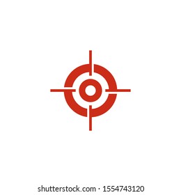 Target point icon logo design vector illustration template