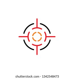 target point icon logo sniper vector 