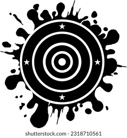 Zielpunkt mit Farbspeck hinter.target point Vektorgrafik abstrakt