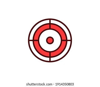Icono de línea premium de destino. Pictograma sencillo de alta calidad. Iconos modernos de estilo de contorno. Ilustración vectorial de trazo sobre un fondo blanco. 