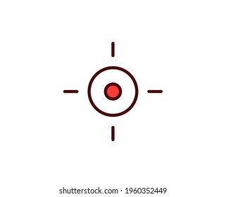 Target  premium line icon. Simple high quality pictogram. Modern outline style icons. Stroke vector illustration on a white background. 