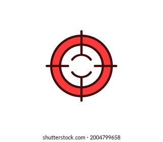 Target  premium line icon. Simple high quality pictogram. Modern outline style icons. Stroke vector illustration on a white background. 