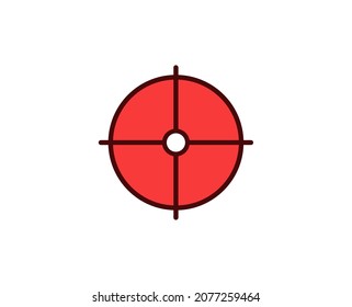 Das Symbol für die Premium-Linie anvisieren. Einfaches hochwertiges Piktogramm. Moderne Kontursymbole. Schlagt Vektorgrafik auf weißem Hintergrund. 