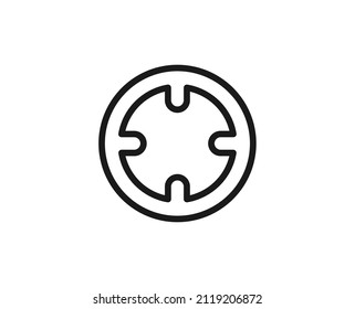 Icono de línea premium de destino. Pictograma sencillo de alta calidad. Iconos modernos de estilo de contorno. Ilustración vectorial de trazo sobre un fondo blanco. 
