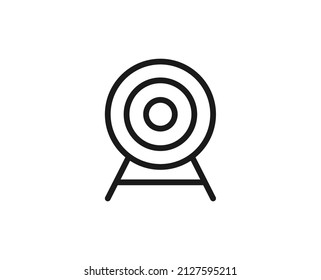 Target premium line icon. Simple high quality pictogram. Modern outline style icons. Stroke vector illustration on a white background. 