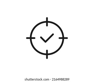 Target premium line icon. Simple high quality pictogram. Modern outline style icons. Stroke vector illustration on a white background. 