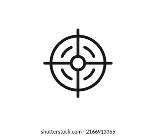 Target premium line icon. Simple high quality pictogram. Modern outline style icons. Stroke vector illustration on a white background. 