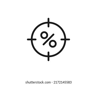 Target premium line icon. Simple high quality pictogram. Modern outline style icons. Stroke vector illustration on a white background. 