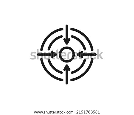 Target premium line icon. Simple high quality pictogram. Modern outline style icons. Stroke vector illustration on a white background. 