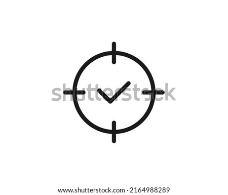 Target premium line icon. Simple high quality pictogram. Modern outline style icons. Stroke vector illustration on a white background. 