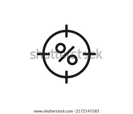 Target premium line icon. Simple high quality pictogram. Modern outline style icons. Stroke vector illustration on a white background. 