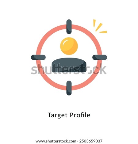 Target Profile Vector Flat Icon Design illustration Symbol on White background EPS 10 File 