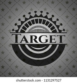 Target realistic black emblem